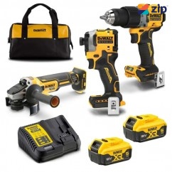 DEWALT DCZ322P2-XE - 18V 2 x 5.0Ah Cordless Brushless 3 Piece Combo Kit