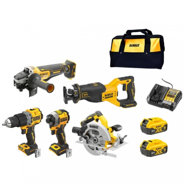 Dewalt DCZ550P2-XE - 18V XR 5.0Ah Cordless Brushless 5 Pce Combo Kit