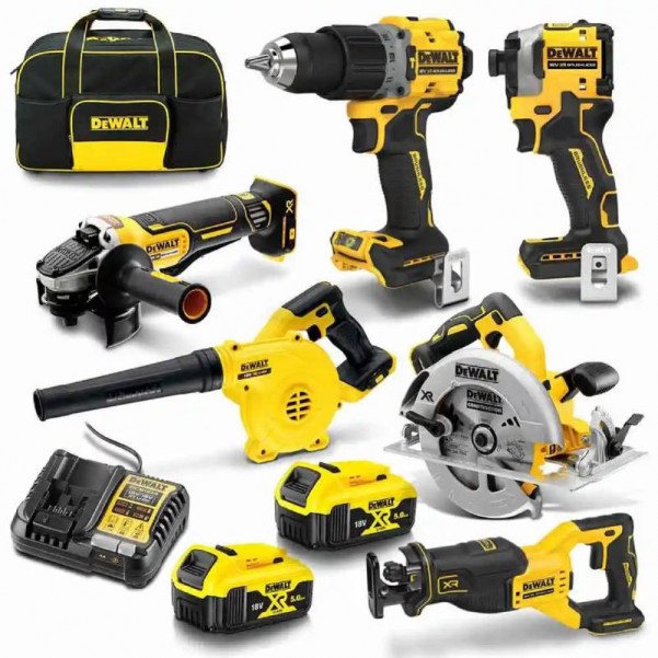 Dewalt DCZ685P2-XE - 18V XR 2 X 5.0Ah 6 Piece Cordless Combo Kit