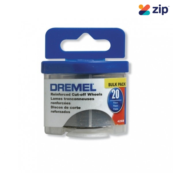 Dremel 426B - 31.8mm Fiberglass Reinforced Cut-off Wheels 20 Pack 2615426BAA