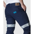 ELWD EWD106_404 - MENS REFLECTIVE SLIM PANT NAVY Workwear Pants ELWD EWD106_404 - MENS REFLECTIVE SLIM PANT NAVY Workwear Pants