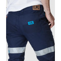 ELWD EWD107_404 - MENS REFLECTIVE CUFFED PANT NAVY Workwear Pants ELWD EWD107_404 - MENS REFLECTIVE CUFFED PANT NAVY Workwear Pants