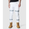 ELWD EWD107_653 - MENS REFLECTIVE CUFFED PANT WHITE 