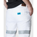 ELWD EWD107_653 - MENS REFLECTIVE CUFFED PANT WHITE 