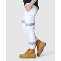 ELWD EWD108_653 - MENS REFLECTIVE CUFFED ELASTIC PANT WHITE ELWD EWD108_653 - MENS REFLECTIVE CUFFED ELASTIC PANT WHITE