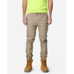 ELWD EWD109_578 - MENS CUFFED ELASTIC PANT STONE Workwear Pants