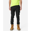 ELWD EWD109_BLK - MENS CUFFED ELASTIC PANT BLACK Workwear Pants ELWD EWD109_BLK - MENS CUFFED ELASTIC PANT BLACK Workwear Pants