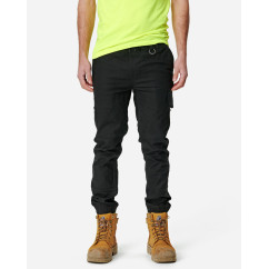 ELWD EWD109_BLK - MENS CUFFED ELASTIC PANT BLACK Workwear Pants