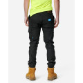 ELWD EWD109_BLK - MENS CUFFED ELASTIC PANT BLACK Workwear Pants ELWD EWD109_BLK - MENS CUFFED ELASTIC PANT BLACK Workwear Pants