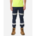 ELWD EWD112_404 - MENS REFLECTIVE CUFFED LIGHT PANT NAVY Workwear Pants