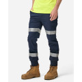 ELWD EWD112_404 - MENS REFLECTIVE CUFFED LIGHT PANT NAVY Workwear Pants