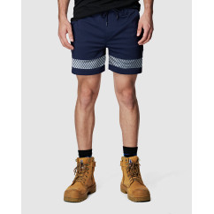 ELWD EWD207_404 - MENS REFLECT ELASTIC LT SHORT NAVY Workwear Shorts