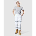 ELWD EWD507_653 - WOMENS REFLECTIVE CUFFED PANT WHITE Workwear Pants ELWD EWD507_653 - WOMENS REFLECTIVE CUFFED PANT WHITE Workwear Pants