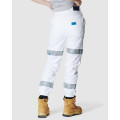 ELWD EWD507_653 - WOMENS REFLECTIVE CUFFED PANT WHITE Workwear Pants ELWD EWD507_653 - WOMENS REFLECTIVE CUFFED PANT WHITE Workwear Pants