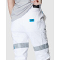 ELWD EWD507_653 - WOMENS REFLECTIVE CUFFED PANT WHITE Workwear Pants ELWD EWD507_653 - WOMENS REFLECTIVE CUFFED PANT WHITE Workwear Pants