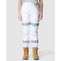 ELWD EWD507_653 - WOMENS REFLECTIVE CUFFED PANT WHITE Workwear Pants ELWD EWD507_653 - WOMENS REFLECTIVE CUFFED PANT WHITE Workwear Pants