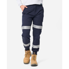 ELWD EWD512_404 - WOMENS REFLECTIVE CUFFED LIGHT PANT NAVY Workwear Pants