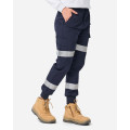 ELWD EWD512_404 - WOMENS REFLECTIVE CUFFED LIGHT PANT NAVY Workwear Pants ELWD EWD512_404 - WOMENS REFLECTIVE CUFFED LIGHT PANT NAVY Workwear Pants