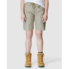 ELWD EWD602_578 - WOMENS ELASTIC UTILITY SHORT STONE Workwear Shorts