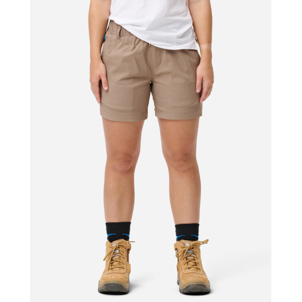 ELWD EWD605_578 - WOMENS ELASTIC LIGHT SHORT STONE Workwear Shorts ELWD EWD605_578 - WOMENS ELASTIC LIGHT SHORT STONE Workwear Shorts