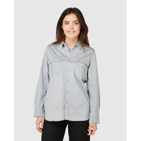 ELWD EWD701_1MQ - WOMENS UTILITY SHIRT DOVE GREY Workwear Shirts ELWD EWD701_1MQ - WOMENS UTILITY SHIRT DOVE GREY Workwear Shirts