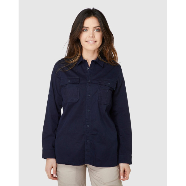 ELWD EWD701_404 - WOMENS UTILITY SHIRT NAVY Workwear Shirts