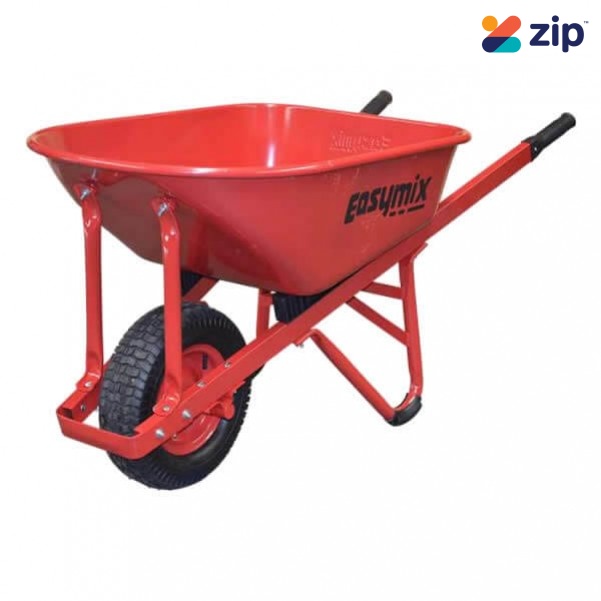 Easymix W566P-FF - 100L Poly Tray Wide Wheel Heavy Duty Wheelbarrow Wheelbarrows & Trolleys
