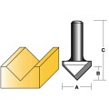 Carb-I-Tool T 1230 1/2 - 1.9/16 X 90 DEG TCT 1/2” Shank Carbide Tipped VEE Groove Bit