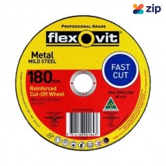 FLEXOVIT 66252841566 - 180 x 2.5 x 22.23mm FH38-A36S Metal Cut Off Disc 1017822