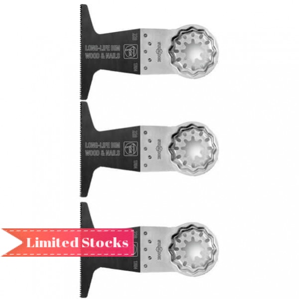 Fein 63502228220 - 50mm Starlock E-Cut Bi-MET Long-Life Saw Blade (Pack of 3)
