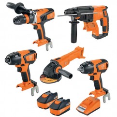 Fein 69908010740 - 18V 5.2Ah 5PC Cordless Brushless Drill-Driver/Impact-Wrench Kit