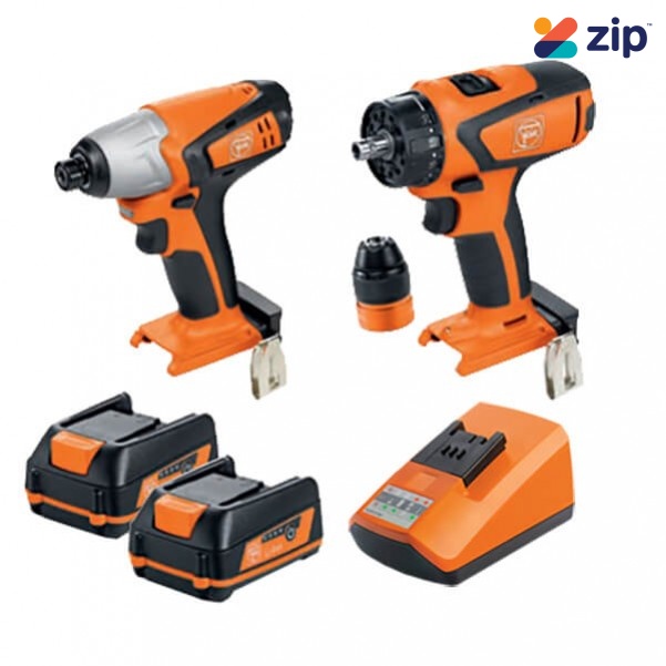 Fein 69908010741 - 12V 2.5Ah 2PC Cordless Brushless Drill- Driver/Impact-Wrench Kit