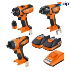 Fein 69908010747 - 12V 2.5Ah 3PC Cordless Brushless Driver / Drill-Driver /Impact Driver Kit