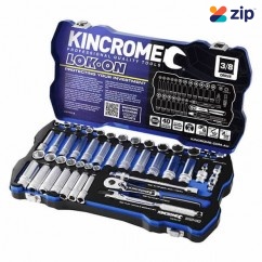 Kincrome K27013 - 45 Piece 3/8" Square Drive LOK-ON Socket & Deep Socket Set – Imperial & Metric