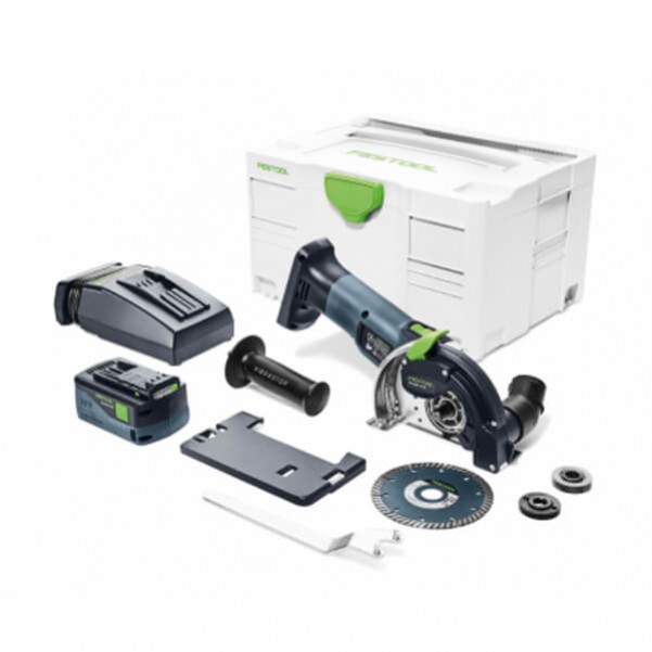 Festool DSC-AGC18-125 LiEB-Plus - 18V 125mm Cordless Freehand Diamond Cutting System Plus 5.2Ah Set 205272 