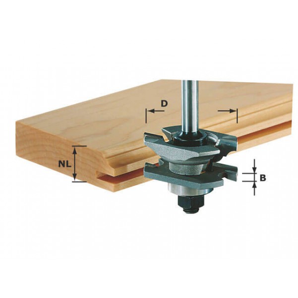 Festool HWS8D46xD12-NT - 8mm HW Shank Profile Groove Cutter 490645 Router Accessories