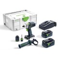 Festool DRC 18/4 Li 5.2 Plus - 18V QuaDrive Brushless Cordless Drill Driver Kit 575010