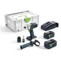 Festool PDC 18/4 Li 5.2Ah TCL6-Plus - 18V Brushless Cordless QuaDrive Hammer Drill/Driver Kit 575012 Hammer Drills