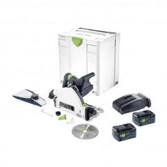 Festool TSC 55 REB Li 5.2Ah SCA8 charger - 160mm TSC55 Cordless Brushless Plunge Cut Saw Kit 575018