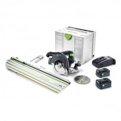 Festool HKC 55 EB Li 5.2Ah SCA8-Plus FSK 420 - 160mm Cordless Circular Saw with 420mm Cross Cut Rail 575463