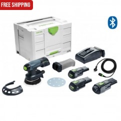 Festool ETSC 125 Li 3.1 I-Set - 18V 3.1Ah Cordless Bluetooth Sander with ACA Adapter 575718