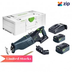 Festool RSC 18 5.0 EB-Plus (576948) - 18V 5.0Ah Li-ion Cordless Reciprocating Saw with Systainer Bluetooth Combo Kit