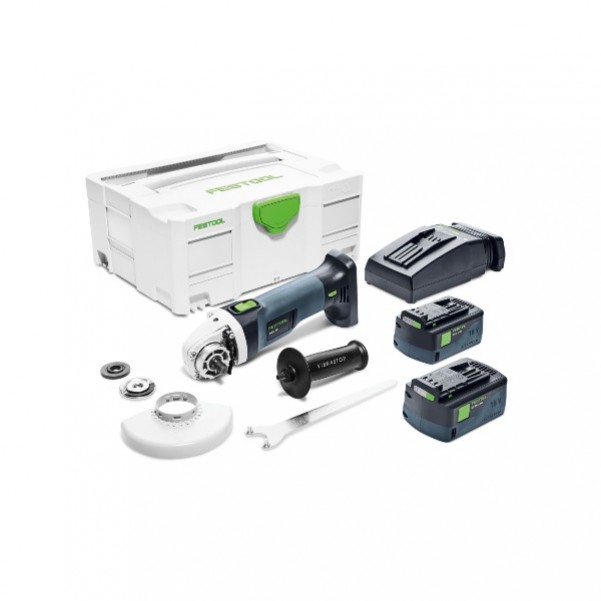 Festool AGC 18-125 Li 5.2Ah TCL6-Plus - 18V 5.2Ah 125mm AGC Cordless Brushless Angle Grinder Kit 577031 Angle Grinders
