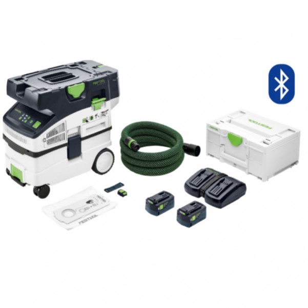 Festool CTMC MIDI I-Plus - 15l M Class 18V Cordless Mobile Dust Extractor 5.2Ah Energy Set 577151