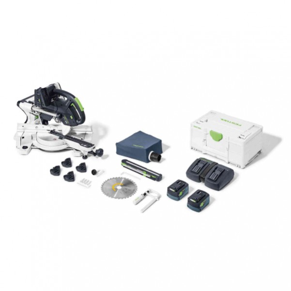 Festool KSC 60 EB 5,0 I-Plus - KSC 60 KAPEX 18V Cordless 216mm Slide Compound Mitre Saw 5.0Ah Energy Set 577174