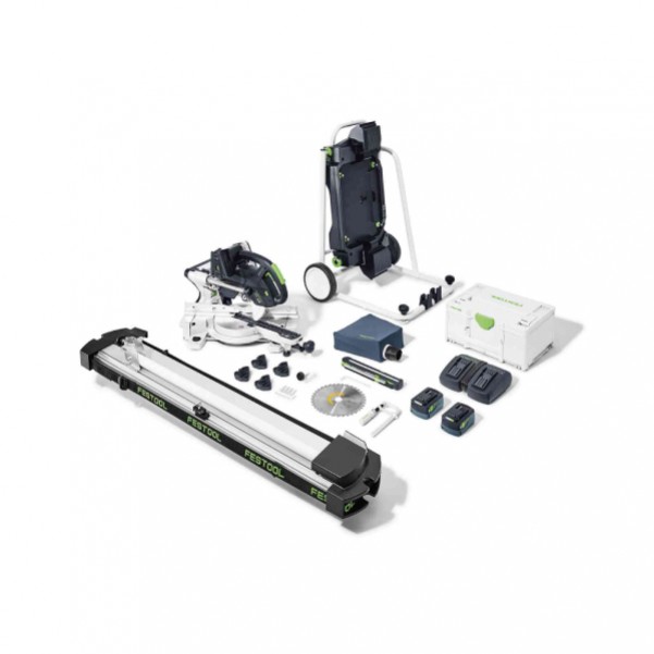 Festool KSC 60 EB 5,0 I-UG-Set - KSC 60 KAPEX 18V Cordless 216mm Slide Compound Mitre Saw 5.0Ah Energy Set & Stand 577178