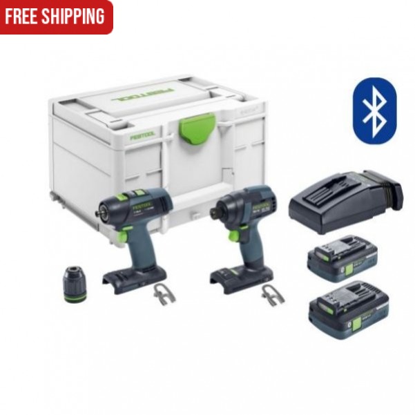 Festool TID/T 18 - 18V 4.0Ah 2 Piece Cordless Impact Driver and Drill Driver Set 577246