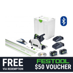 Festool TSC 55KEBI-Plus/XL-FS - 18V 5.0Ah 160mm TSC 55 Plunge Saw XL Set w/ 1400mm Rail 577282