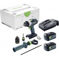 Festool TDC 18/4 5,2 I-Plus - TDC 18V Cordless 4 Speed Drill 5.2Ah Set in Systainer 577284