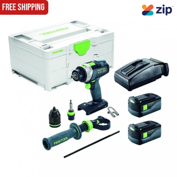 Festool TPC 18/4 5,2 I-Plus - 18V 5.2Ah Brushless Cordless 4 Speed Hammer Drill/Driver Kit 577285